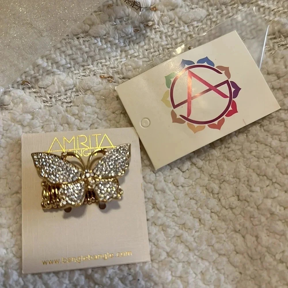 NEW Amrita‎ Singh Butterfly crystal ring - Picture 2 of 4